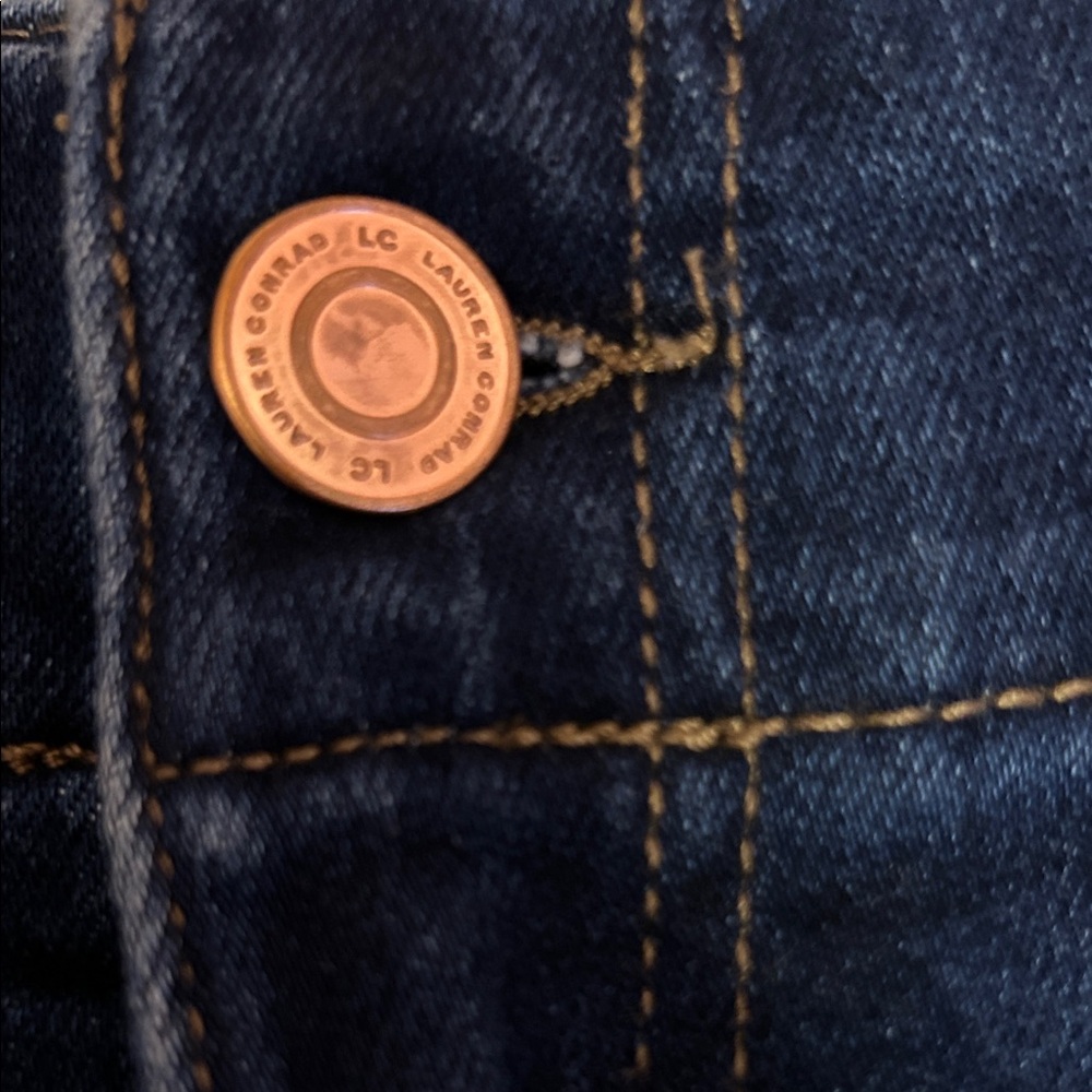 LC Lauren Conrad Dark Blue Denim Shorts - Picture 2 of 4